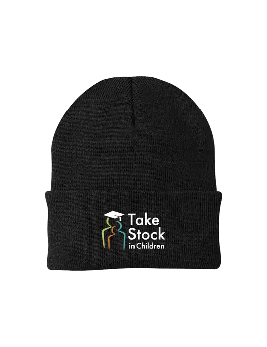 Black Knit Cap w/Take Stock in Children Logo