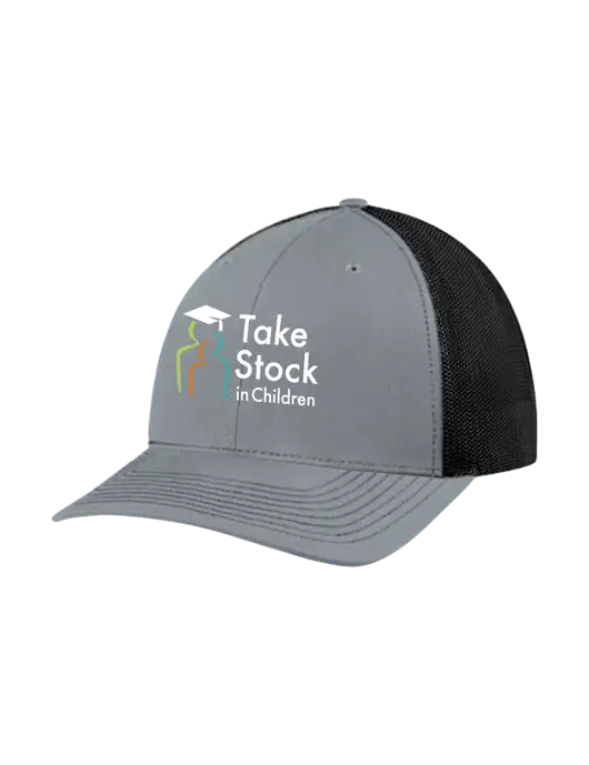 Richardson Adjustable Snapback Original 112 Trucker Cap Heather Grey w/Black Mesh w/Take Stock in Children Logo