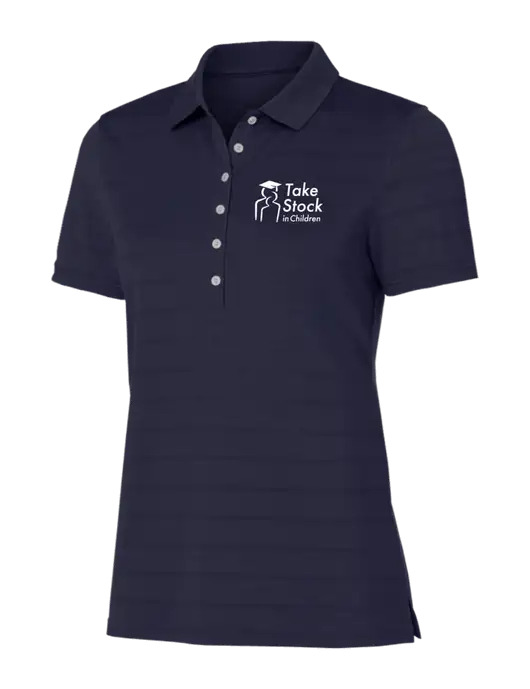 Callaway Womens Navy Ventilated Polo w/Take Stock in Children Logo