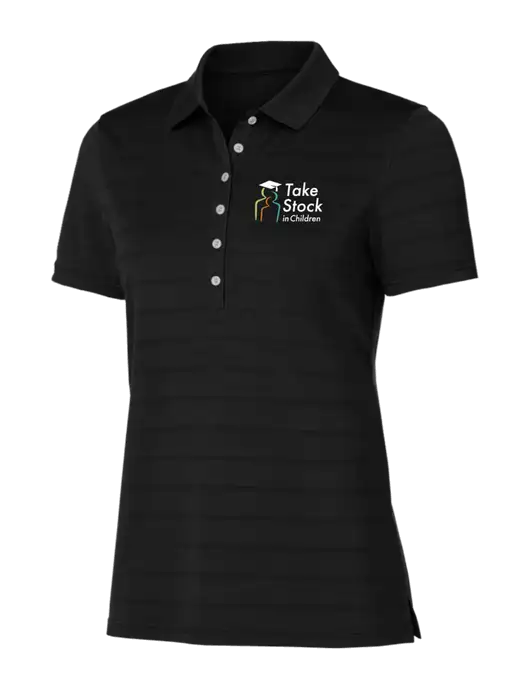 Callaway Womens Black Ventilated Polo w/Take Stock in Children Logo