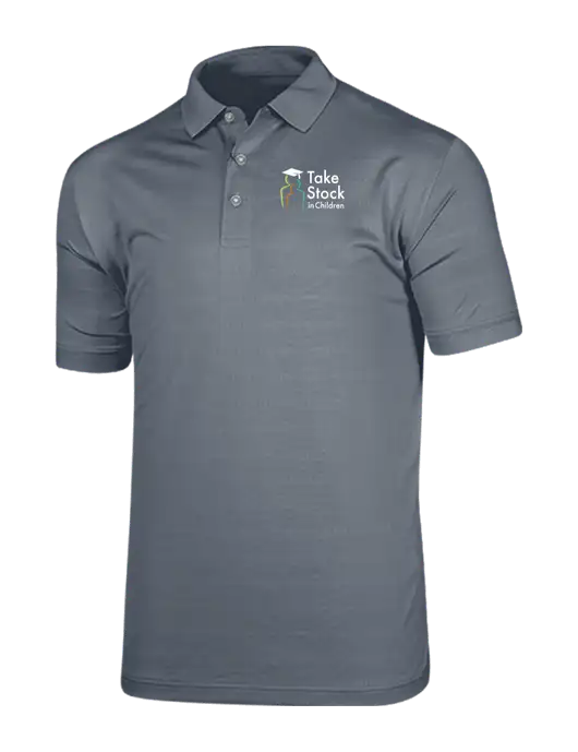 Callaway Vibrant Light Grey Ventilated Polo w/Take Stock in Children Logo