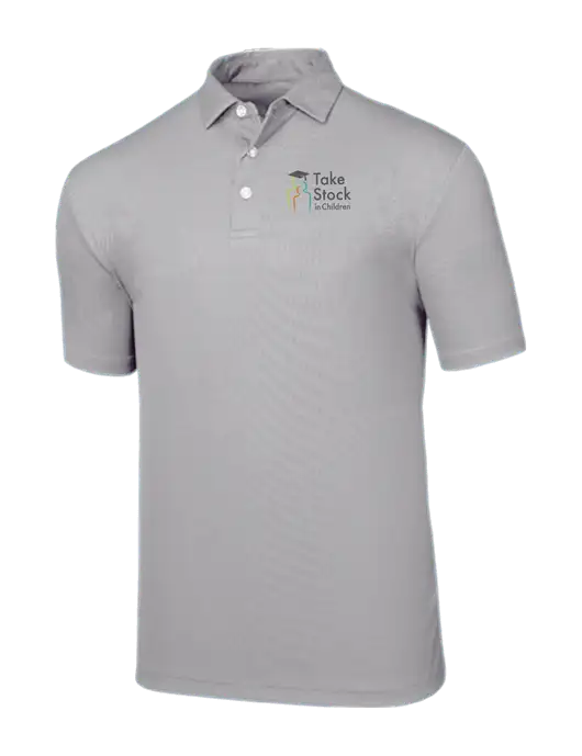 Callaway Birdseye Light Grey Polo w/Take Stock in Children Logo
