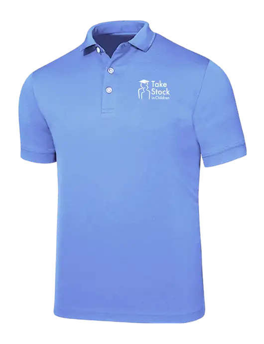 Callaway Ottoman Light Blue Polo w/Take Stock in Children Logo