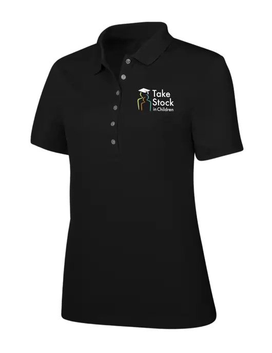 Callaway Womens Ottoman Black Polo w/Take Stock in Children Logo
