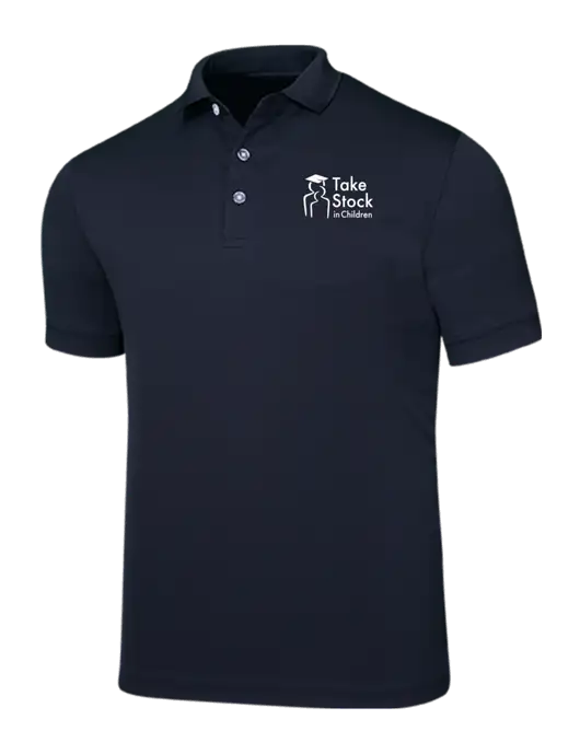 Callaway Ottoman Navy Polo w/Take Stock in Children Logo