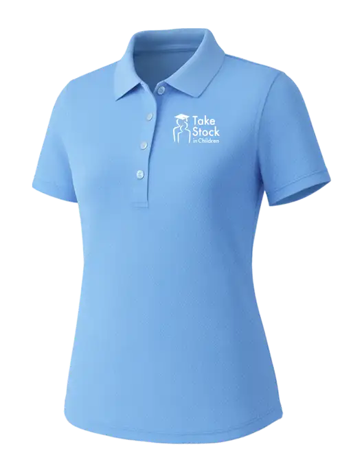 Callaway Womens Core Light Blue Performance Polo w/Take Stock in Children Logo