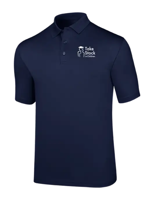 Callaway Opti-Dri Navy Chev Polo w/Take Stock in Children Logo