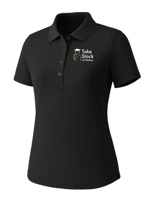Callaway Womens Core Black Performance Polo w/Take Stock in Children Logo
