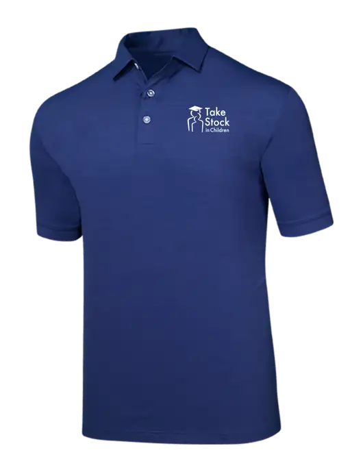 Callaway Navy Fashion Tonal Polo w/Take Stock in Children Logo
