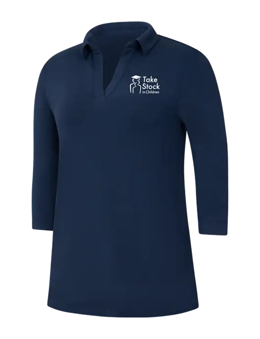 Navy Womens Luxe Knit Tunic w/Take Stock in Children Logo