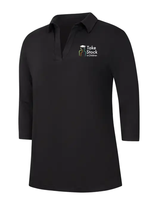 Womens Black Luxe Knit Tunic w/Take Stock in Children Logo