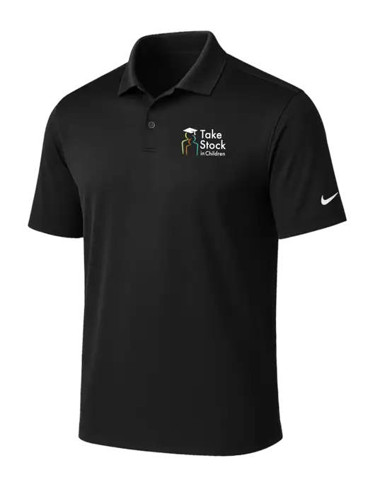 NIKE Black Victory Solid Polo w/Take Stock in Children Logo