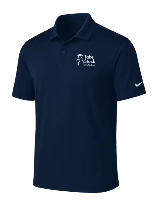 NIKE Navy Victory Solid Polo w/Take Stock in Children Logo