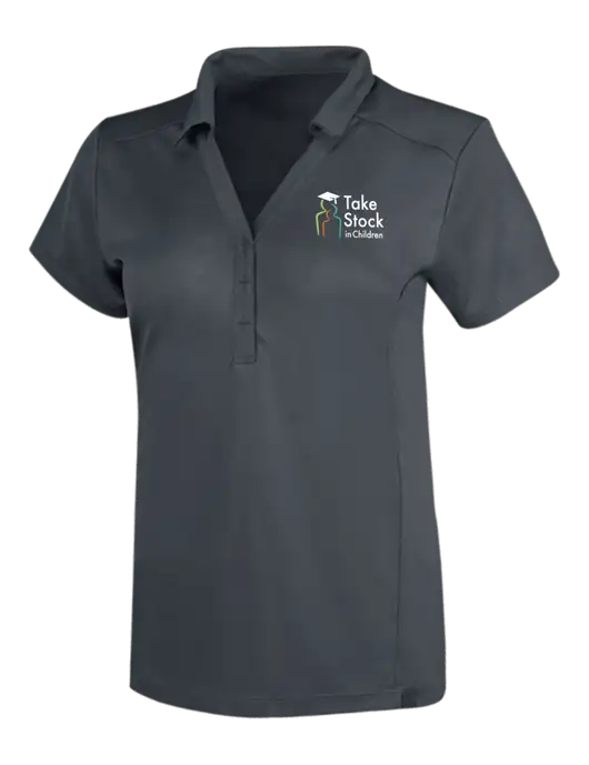 OGIO Dark Grey Womens Framework Polo w/Take Stock in Children Logo