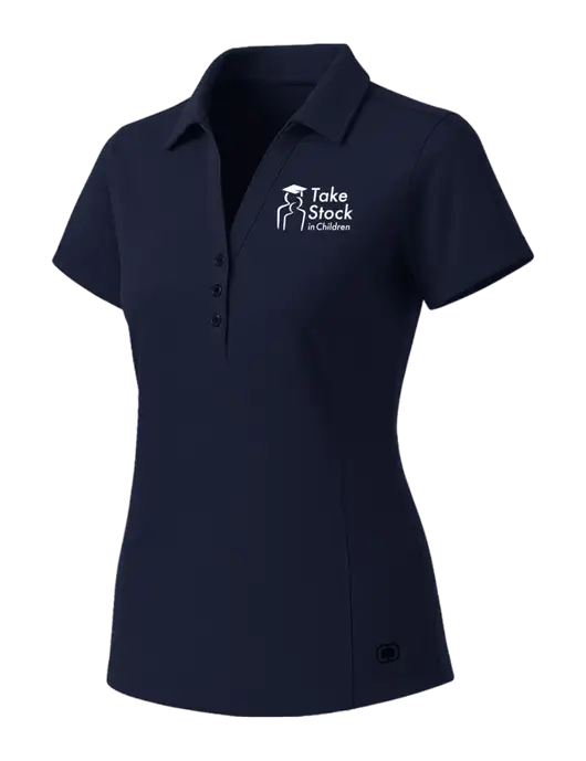 OGIO Womens Navy ONYX Polo w/Take Stock in Children Logo