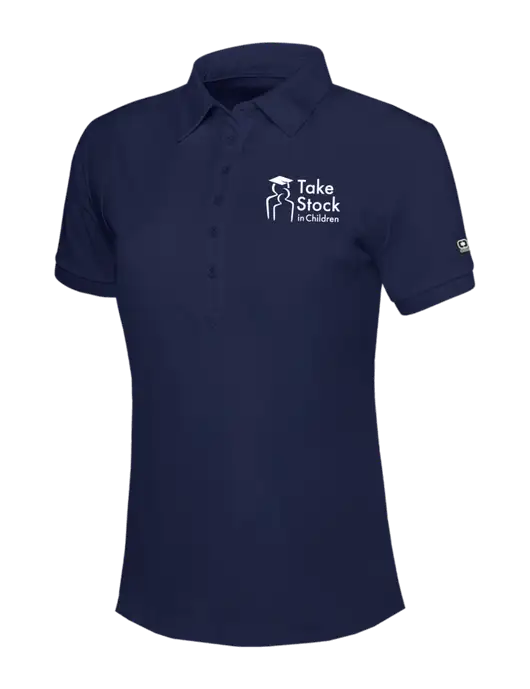 OGIO Womens Navy Jewel Polo w/Take Stock in Children Logo
