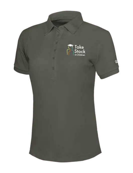 OGIO Womens Medium Grey Jewel Polo w/Take Stock in Children Logo