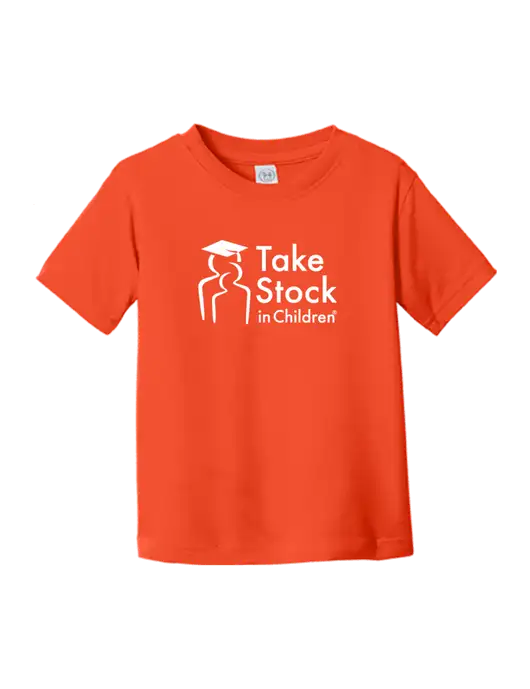 Rabbit Skins Orange Toddler Fine Jersey Tee w/Take Stock in Children Logo