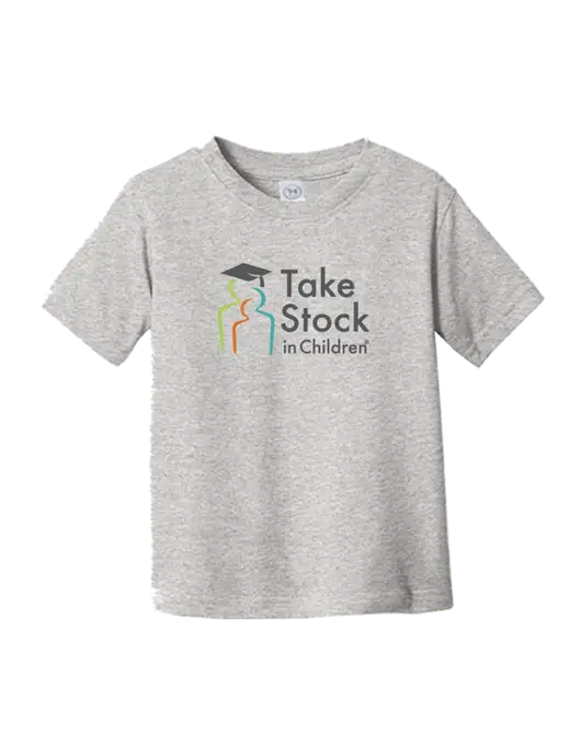 Rabbit Skins Light Grey Heather Toddler Fine Jersey Tee w/Take Stock in Children Logo