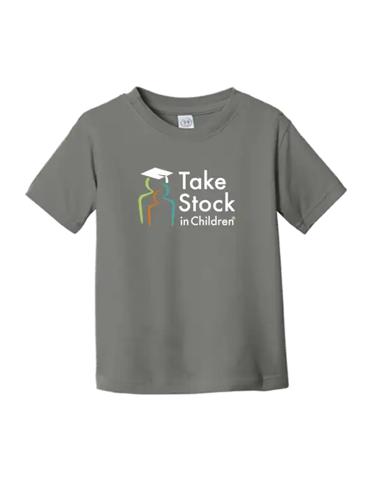Rabbit Skins Charcoal Toddler Fine Jersey Tee w/Take Stock in Children Logo