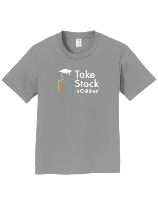 Youth Ring Spun Medium Grey 4.5 oz T-Shirt w/Take Stock in Children Logo