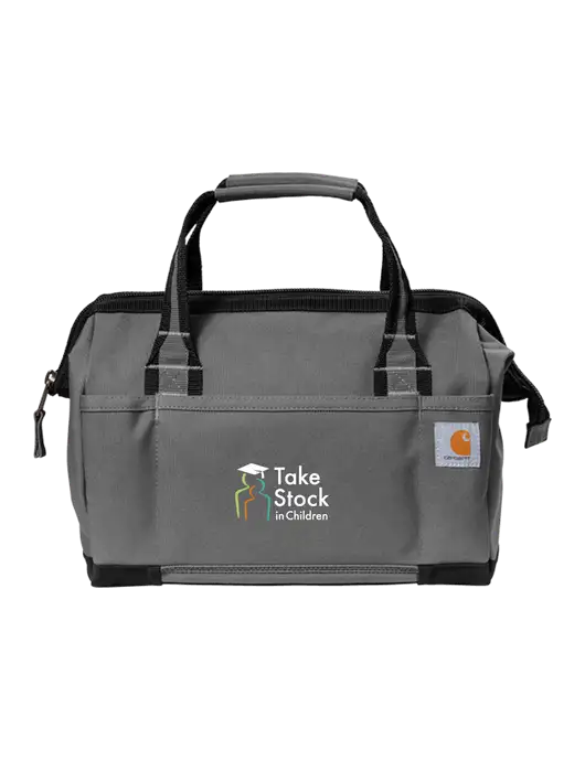 Carhartt Foundry Series 14” Grey Tool Bag w/Take Stock in Children Logo