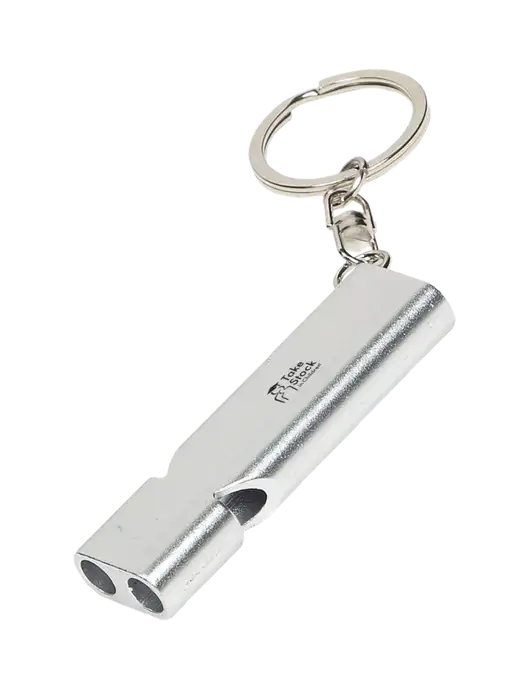 Quick Alert Silver Safety Whistle w/Take Stock in Children Logo