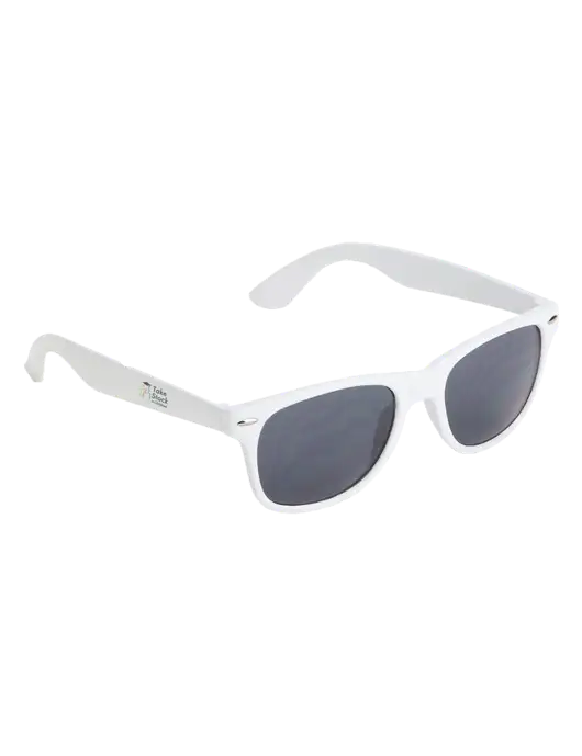 Daytona White Sunglasses w/Take Stock in Children Logo