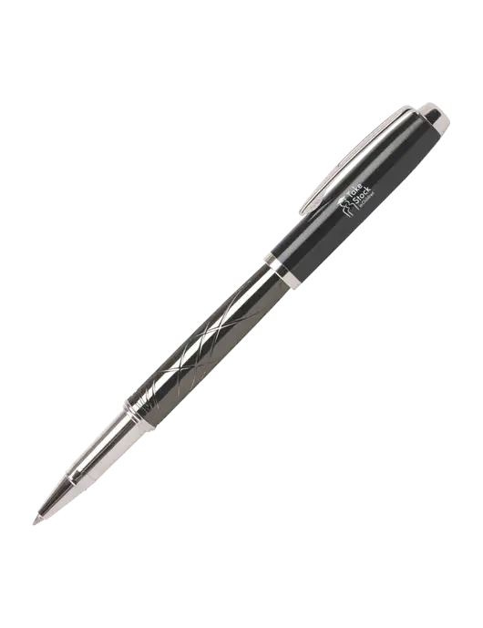 Modernist Black Rollerball Pen - Black Ink w/Take Stock in Children Logo