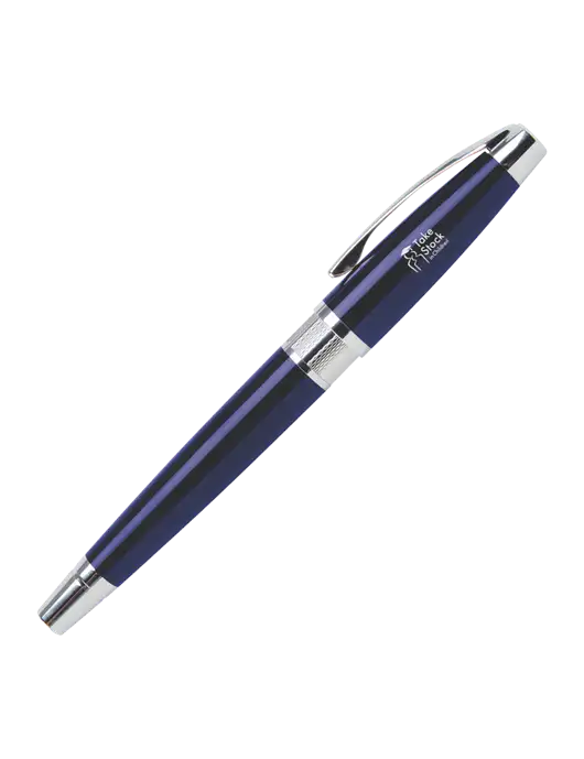 Masscotti Navy Rollerball Pen - Black Ink w/Take Stock in Children Logo
