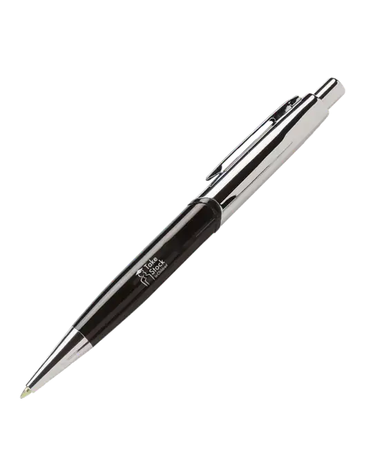 Chimera Black Pen - Black Ink w/Take Stock in Children Logo