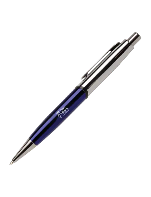 Chimera Blue Pen - Black Ink w/Take Stock in Children Logo