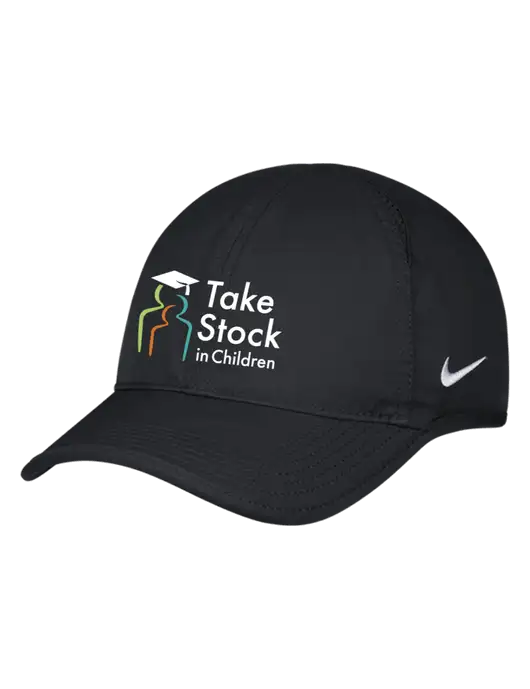 Nike Black Featherlight Cap w/Take Stock in Children Logo