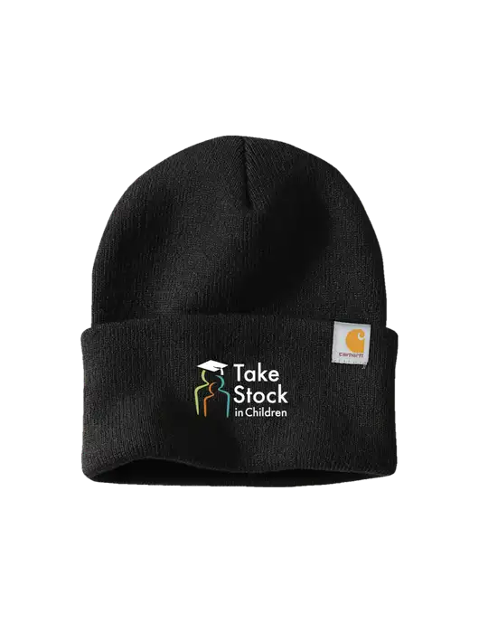 Carhartt Black Watch Cap 2.0 w/Take Stock in Children Logo