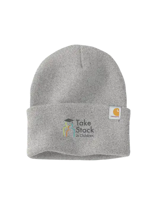 Carhartt Light Grey Heather Watch Cap 2.0 w/Take Stock in Children Logo