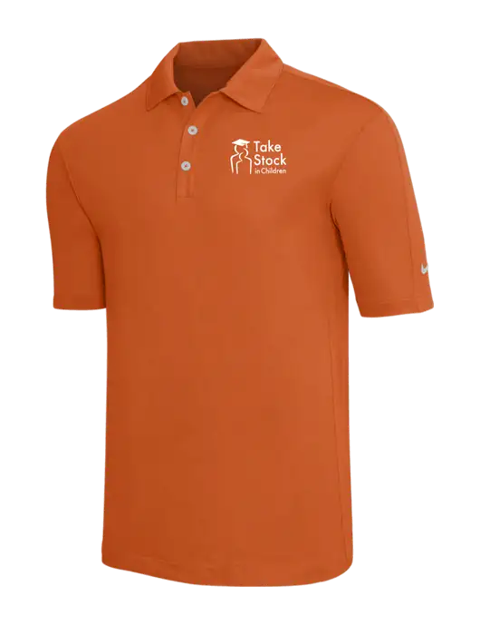 Nike Orange Tech Sport Dri-FIT Polo w/Take Stock in Children Logo