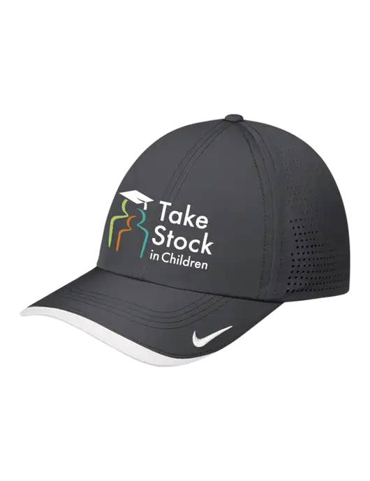 Nike Dark Grey/White Dri-FIT Perforated Performance Cap w/Take Stock in Children Logo
