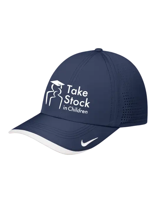 Nike Navy/White Dri-FIT Perforated Performance Cap w/Take Stock in Children Logo