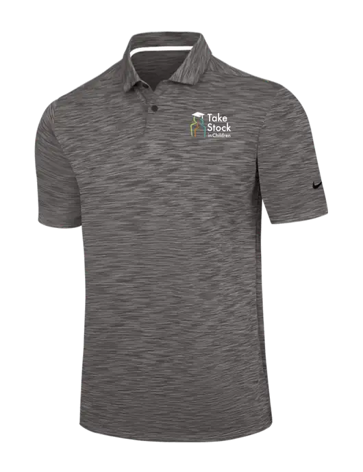 Nike Dark Grey Dri-FIT Vapor Space Dyed Polo w/Take Stock in Children Logo