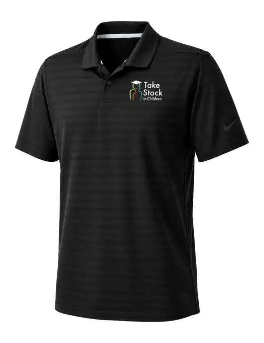 Nike Black Dri-FIT Vapor Jacquard Polo w/Take Stock in Children Logo
