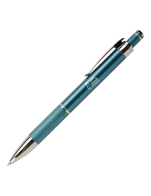 Diamond Etched Teal Pen - Black Ink w/Take Stock in Children Logo