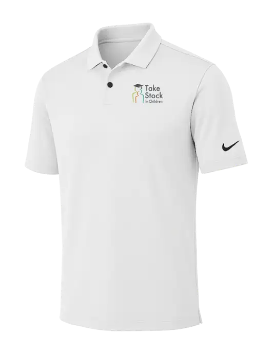 Nike White Dri-FIT Vapor Polo w/Take Stock in Children Logo