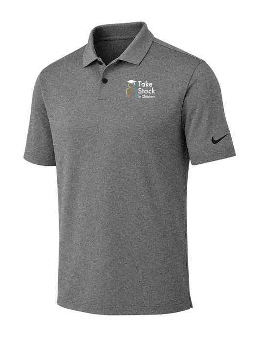 Nike Dark Grey Heather Dri-FIT Vapor Polo w/Take Stock in Children Logo