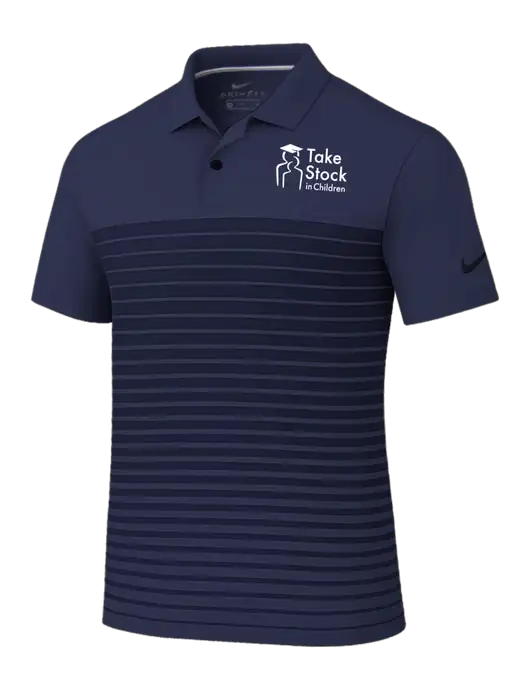 Nike Navy Dri-FIT Vapor Block Polo w/Take Stock in Children Logo