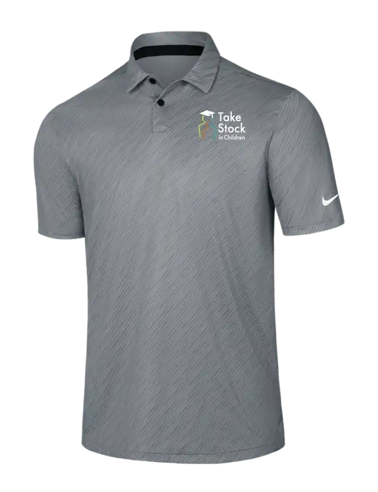 Nike Medium Grey Vapor Dash Polo w/Take Stock in Children Logo
