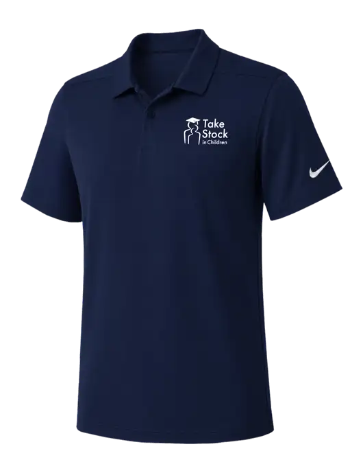 Nike Navy Dry Essential Solid Polo w/Take Stock in Children Logo