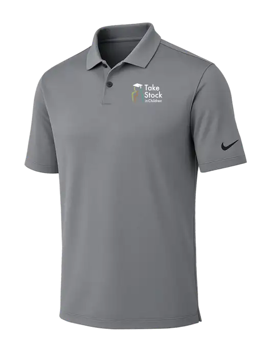 Nike Medium Grey Dri-FIT Vapor Polo w/Take Stock in Children Logo