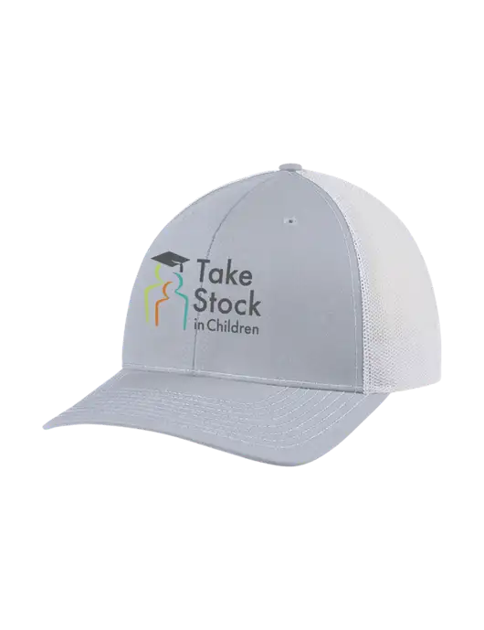 Richardson Adjustable Snapback Original 112 Trucker Cap Light Heather Grey w/White Mesh w/Take Stock in Children Logo