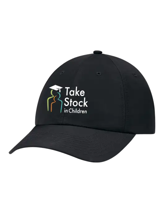 Richardson Relaxed Performance Lite Black Cap w/Take Stock in Children Logo