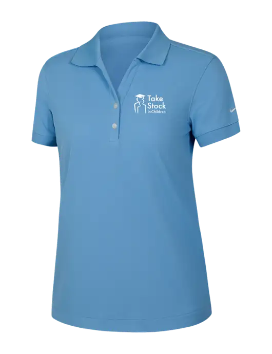 Nike Womens Dri-FIT Classic Light Blue Polo w/Take Stock in Children Logo